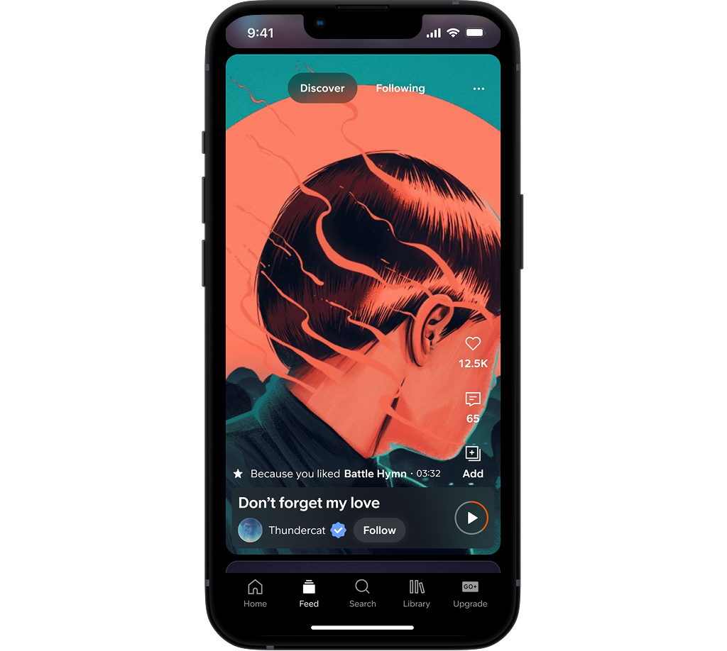 Soundcloud feed overview